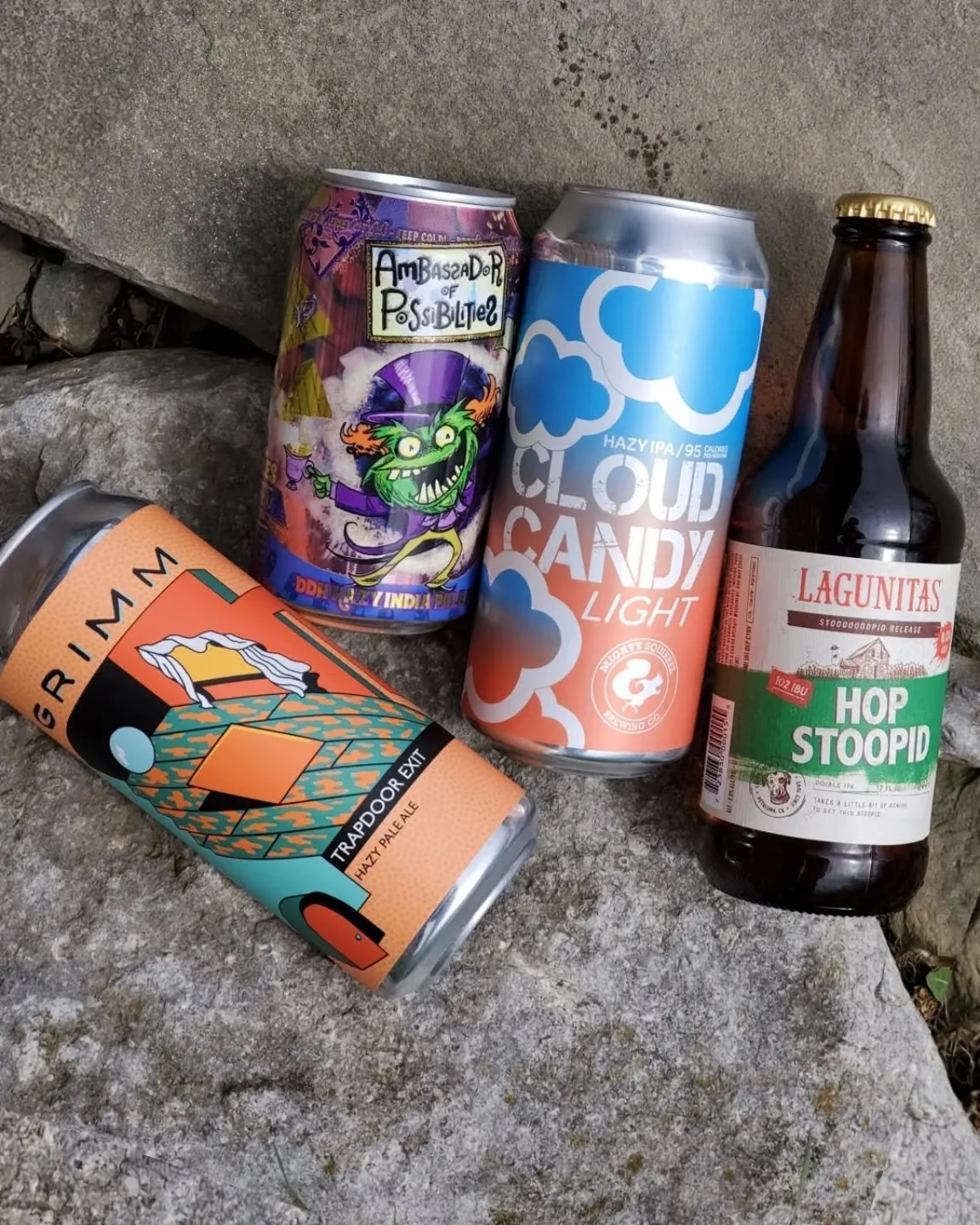 Latest delivery of hoppy brews, including Lagunitas Hop Stoopid!!! This beer definitely falls into the "what ever happened to ___?" and the "why did they stop making ___?" category. And now it's back! We also have Grimm Trapdoor E