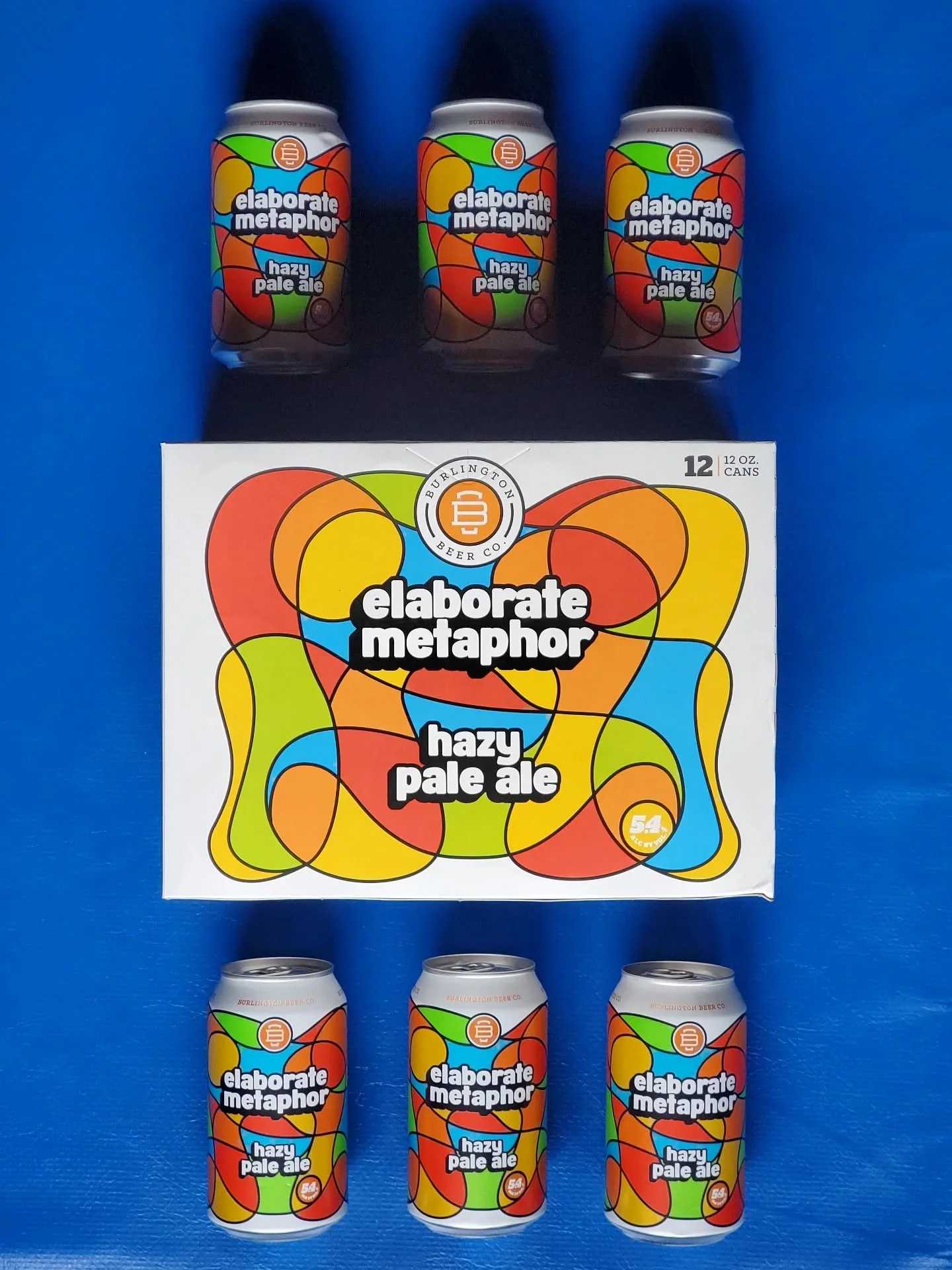 New 12-pack! Burlington Beer Co.'s Elaborate Metaphor is now available in 12-packs of 12oz cans🍻 A hazy pale ale clocking in at 5.4% abv, this is a no-brainer for restocking the fridge or picking up on your way to anywhere that calls for a beer!

#h