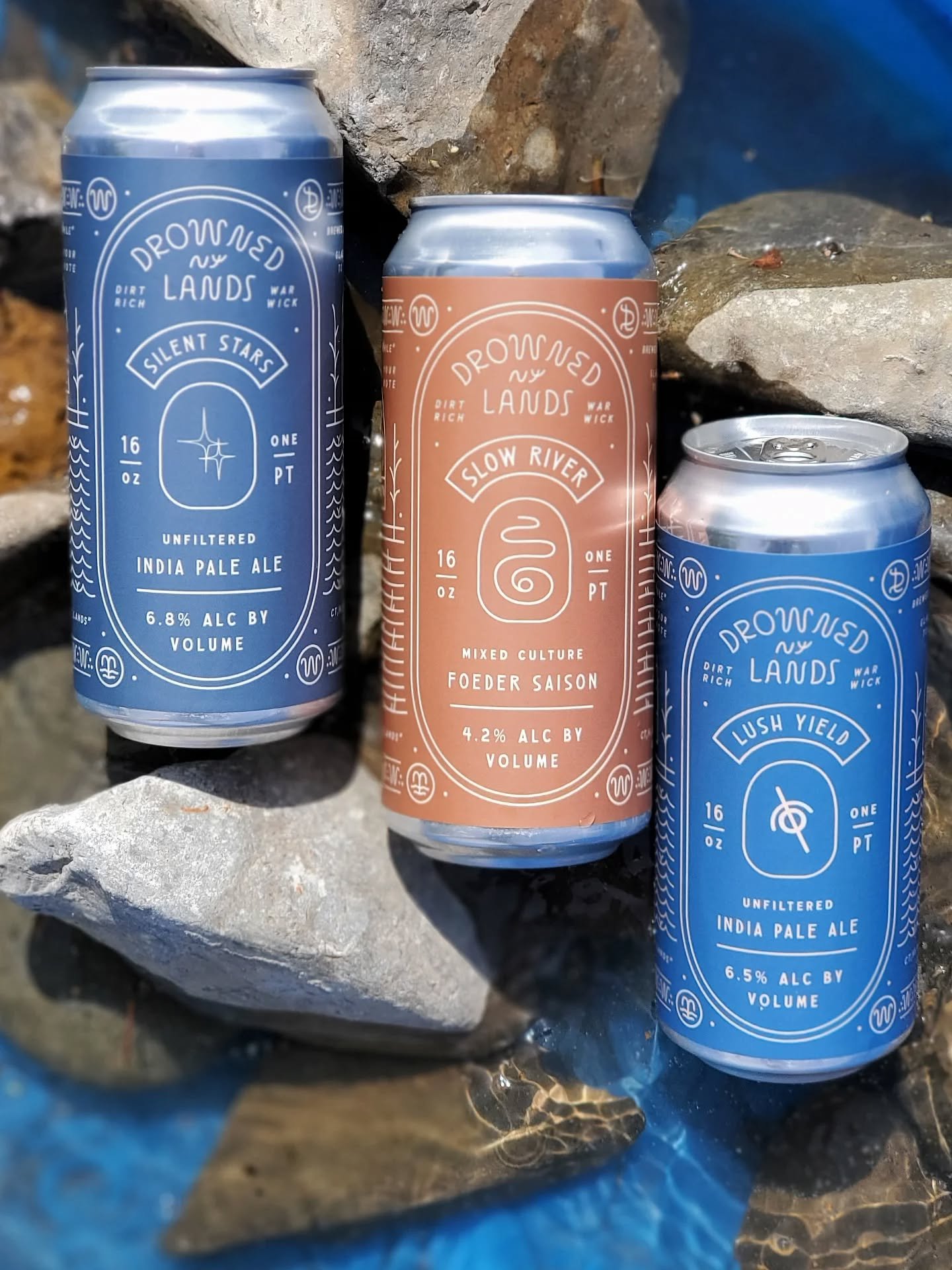 Drowned Lands is back! (From left to right) An all Citra IPA, a foeder saison with oak and brett, and an IPA with Azacca, Simcoe, and Citra🍻

#saison #drownedlands #brettanomyces #citrahops