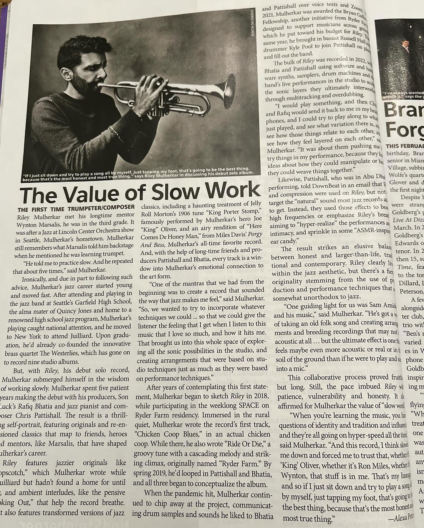 I&rsquo;m so grateful to @alexapeterswrites and @downbeat_mag for telling the story of my debut album in the May issue of DownBeat. I grew up reading every issue of DownBeat cover to cover, so it&rsquo;s a real trip to open the magazine and see a who