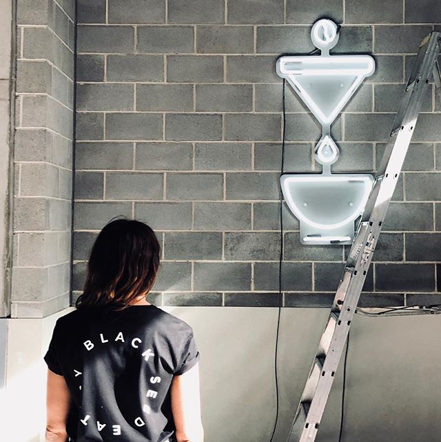⚫️super excited 😆 Our signage is currently being stalled by the talented guys @signlightneon and it&rsquo;s looking 👌🏼👌🏼👌🏼. What you guys think of our shirts by @boomartptyltd ?