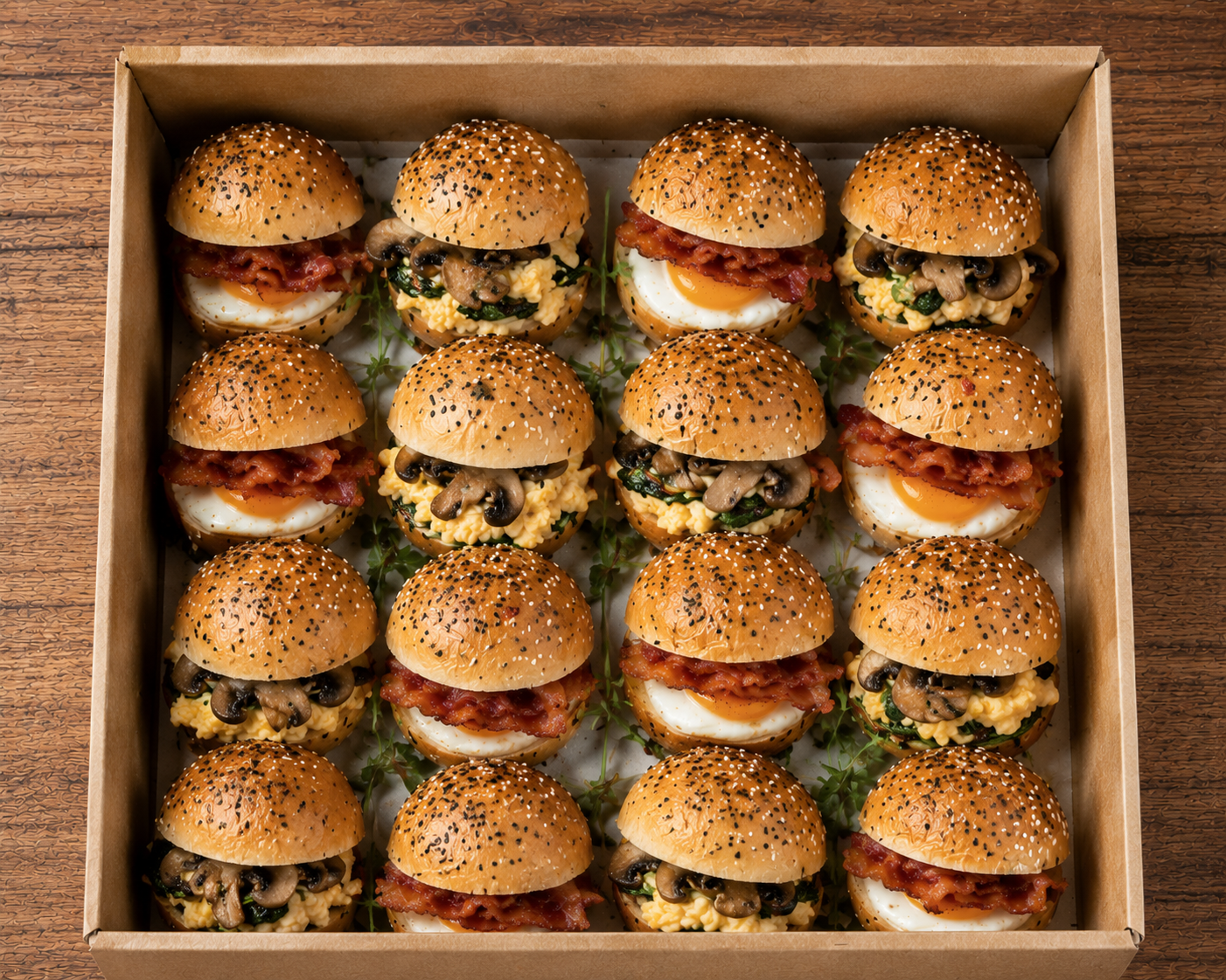 Classic Breakfast Slider Platter - PP - Minimum 10 pax