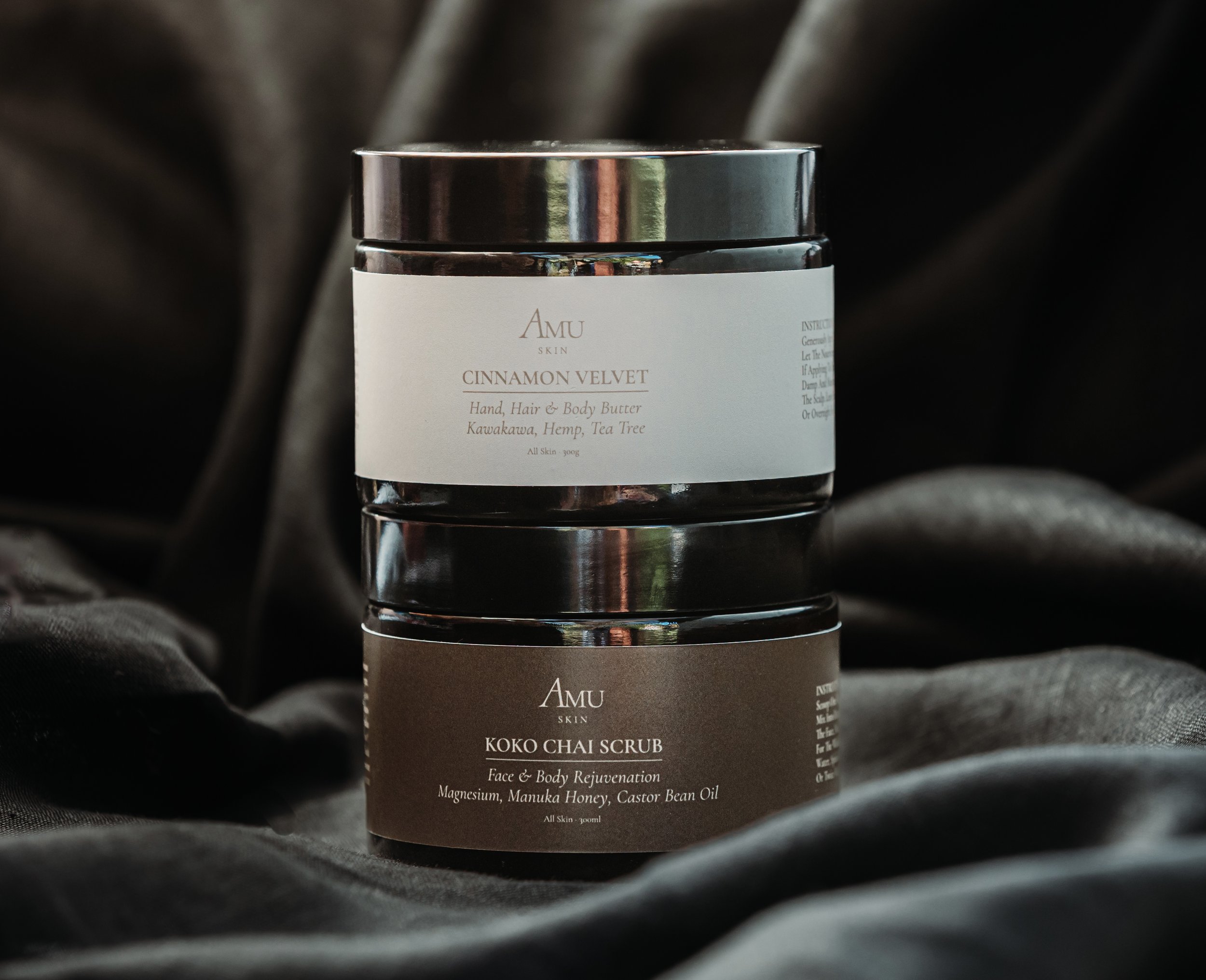 COMPLETE BODY PAMPER | Cinnamon Velvet Butter 300gms & Koko Chai Scrub 300gms