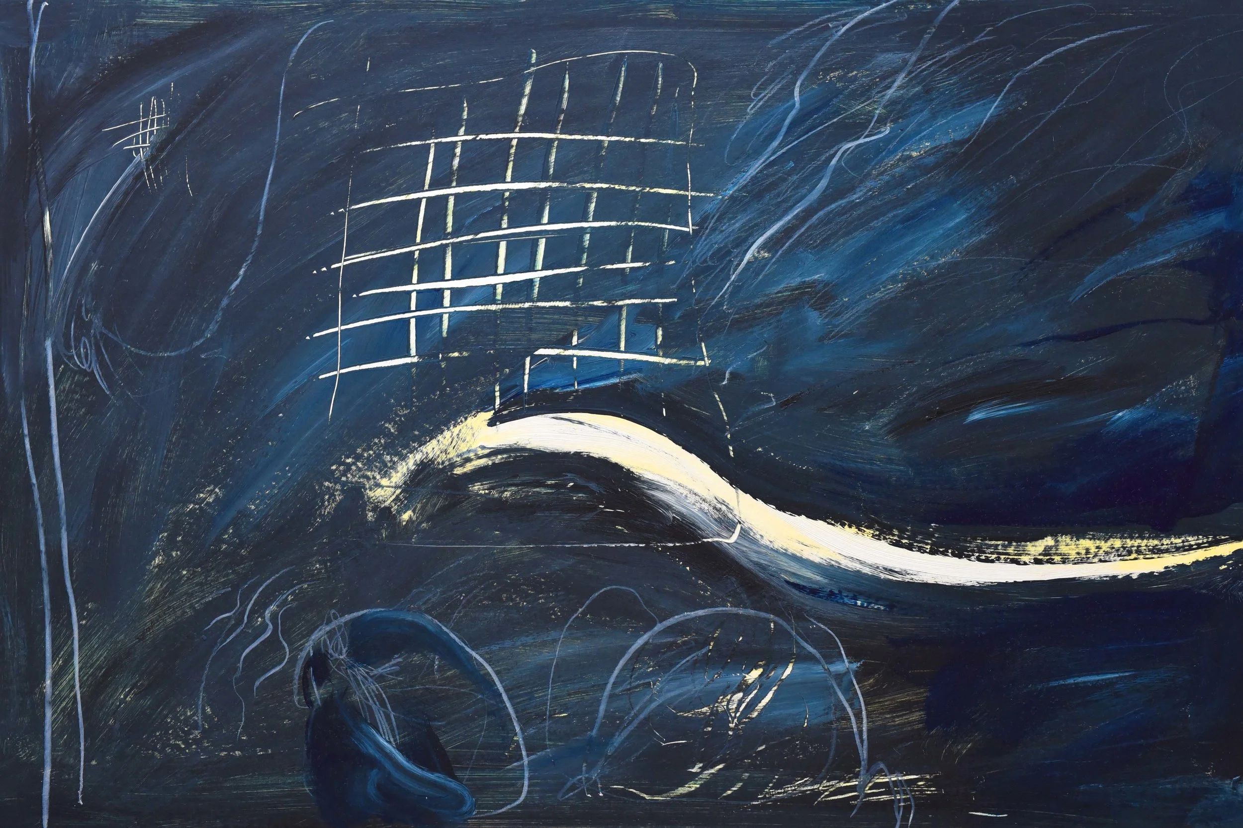 Oil painting of a storm at Nord’s Wharf in New South Wales