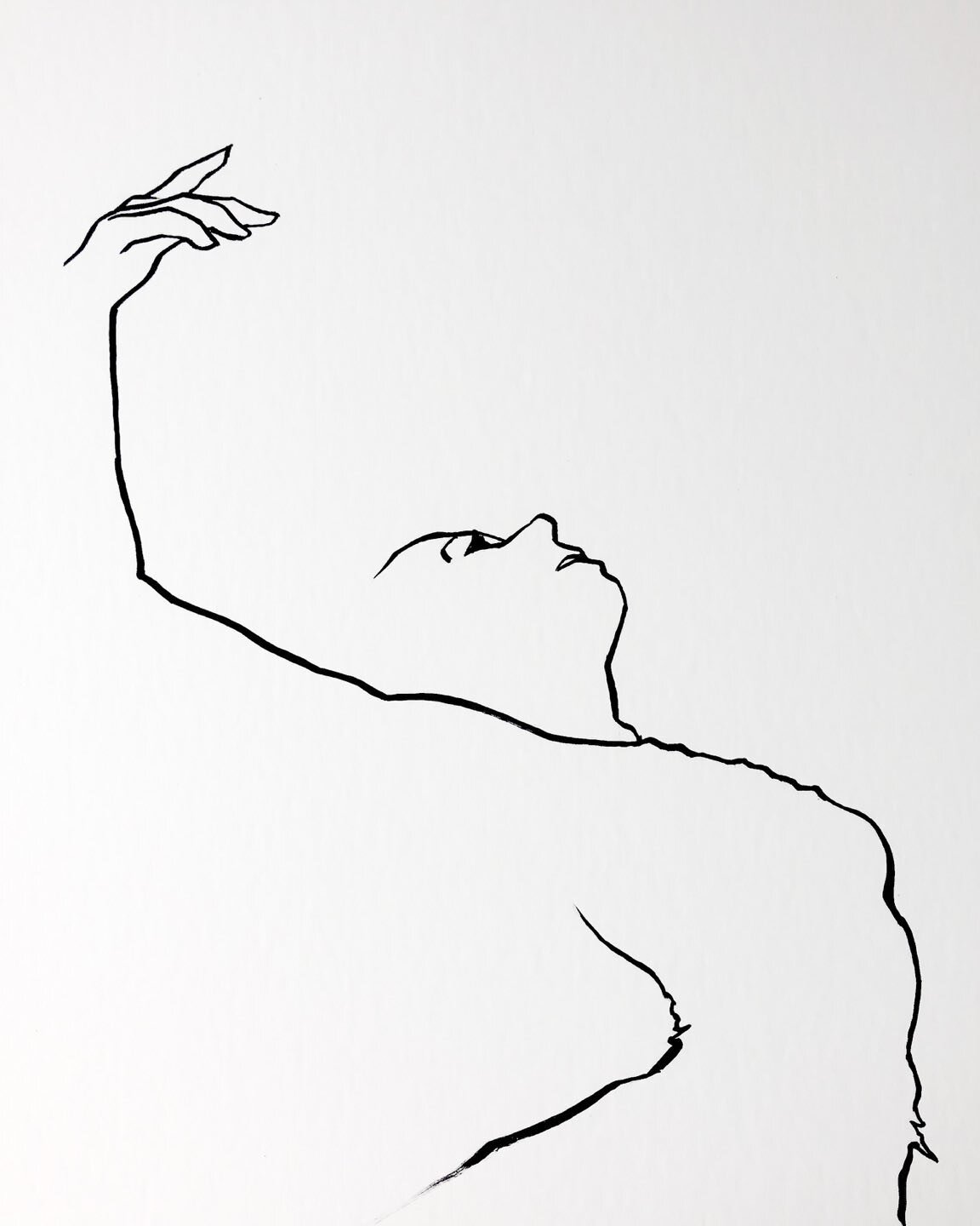 The 3rd of four simple brush line drawings of ballerinas. Gouache on art board. 30 x37 cm.

#ballerina #dance #movement #art #drawing #artistsoninstagram #warwickwoodartist #gouache #line #brush