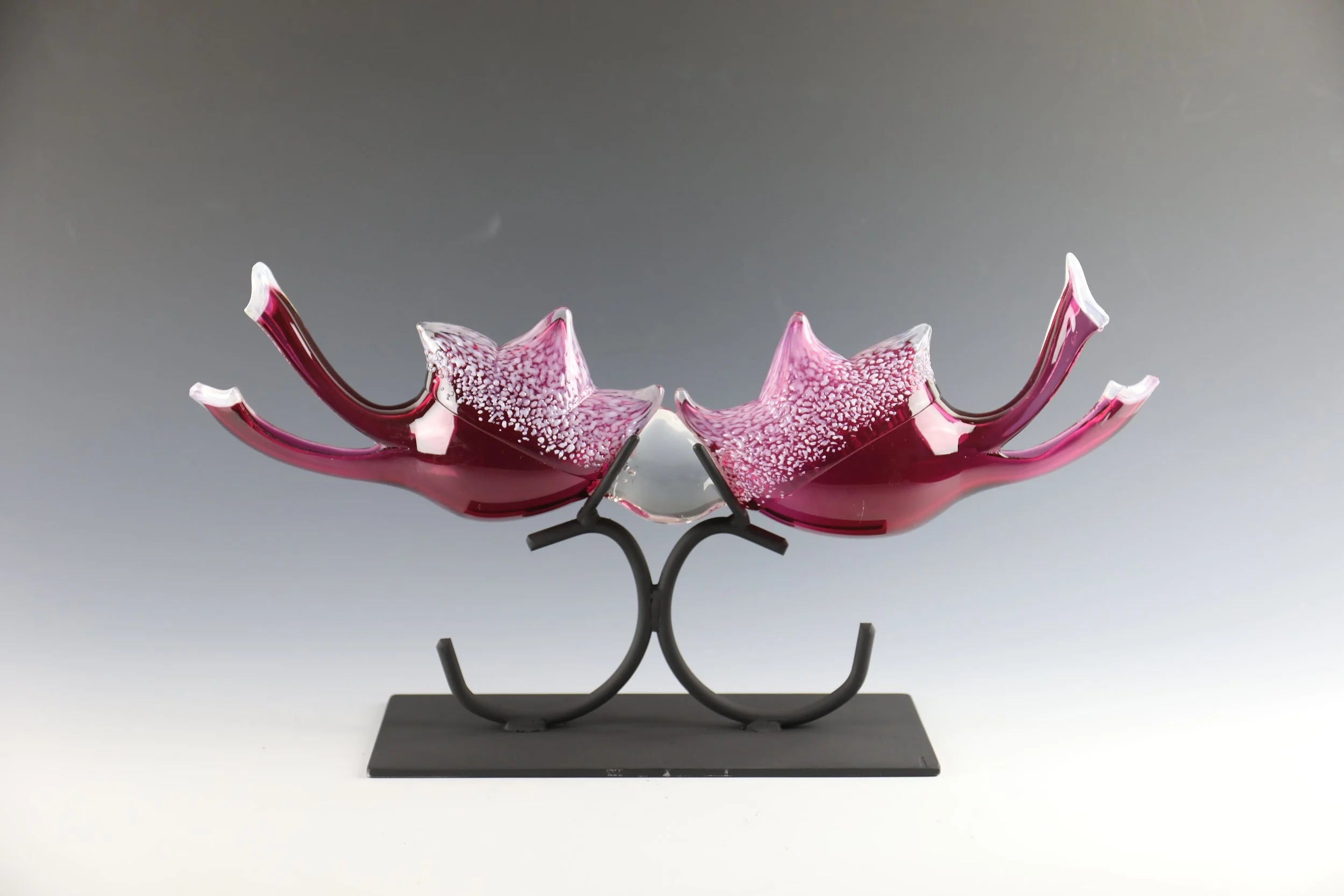 Gesture Bottle - Ruby / Opal w/ Stand