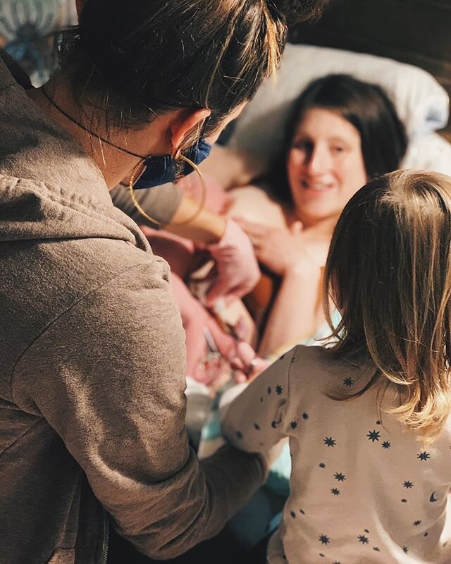 Birth at home. This sweet older sibling walked into the birth room right as his sister&rsquo;s head was born, with an appropriate eyes wide &ldquo;Woah!&rdquo;. This work is sacred for so many reasons, like siblings being present and witnessing birth