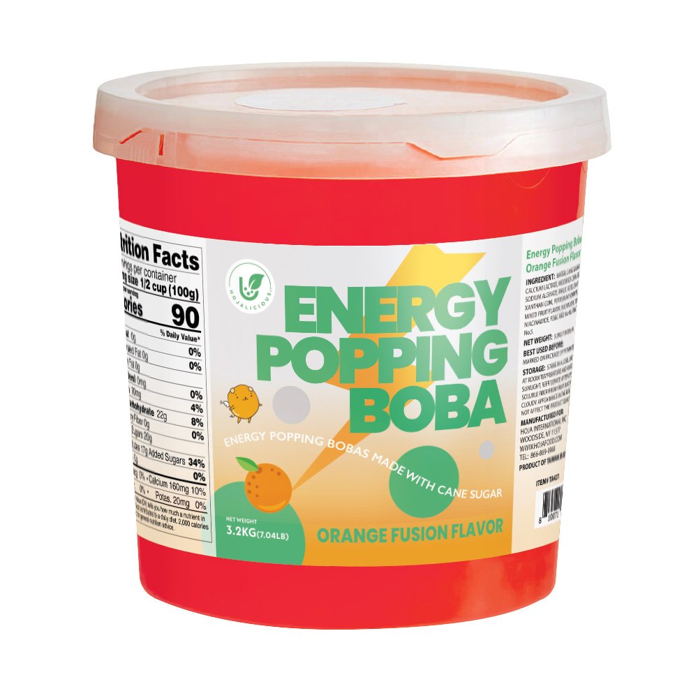 TA431 Energy Popping Boba – Orange Fusion Flavor (3.2kg)