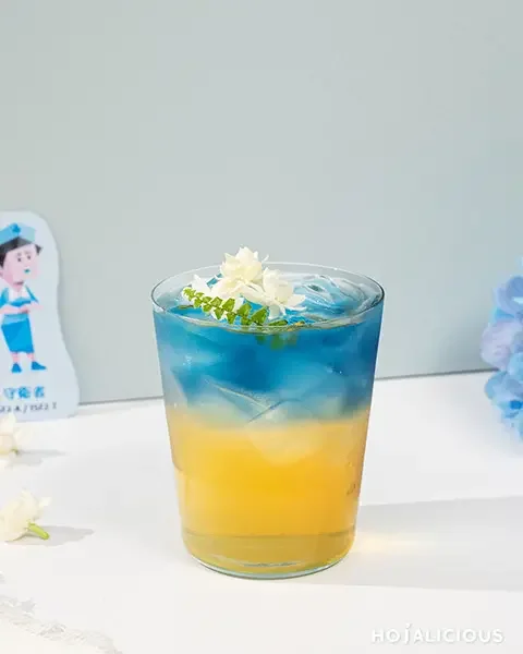 ISFJ Coconut Jasmine Blue Tea, butterfly pea tea recipe with jasmine green tea and coconut