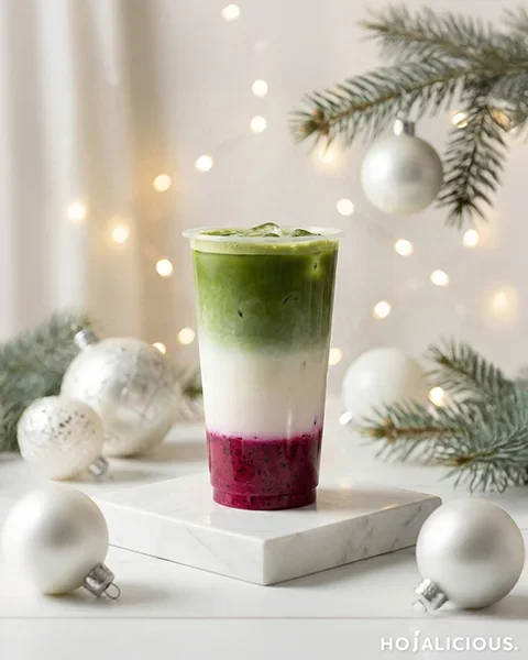 Dragon Fruit Matcha Milk Tea