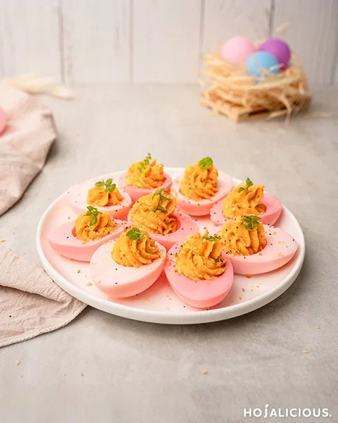 Spicy Mango Deviled Eggs