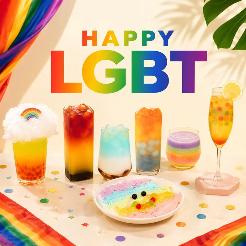Layered Rainbow Drinks for Pride Month