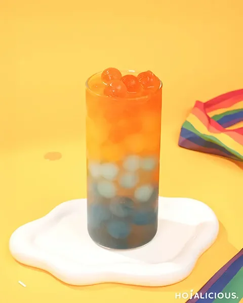 Rainbow Sparkling Ice Cube Drink
