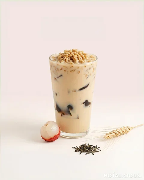 Lychee Jasmine Tea Jelly Milk Tea