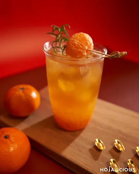 Citrus Jasmine Tea made with jasmine green tea and citrus, a refreshing New Year seasonal tea for commercial beverage menus