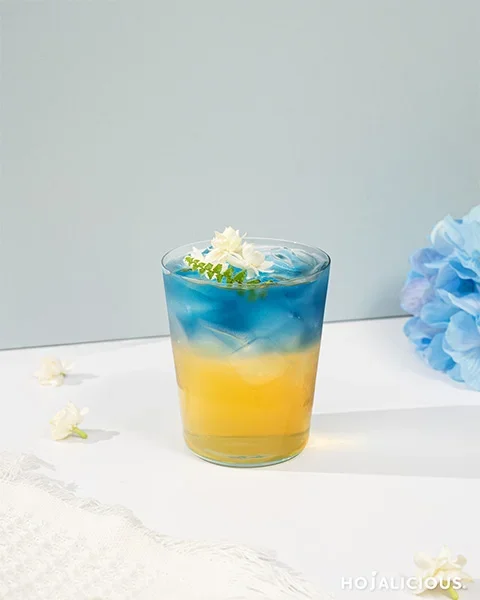 ISFJ Coconut Jasmine Blue Tea, butterfly pea tea recipe with jasmine green tea and coconut