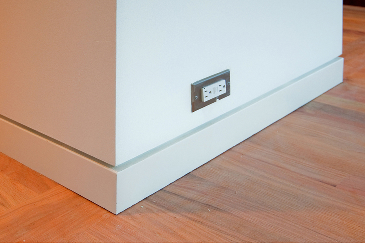 Flush baseboards for a modern look