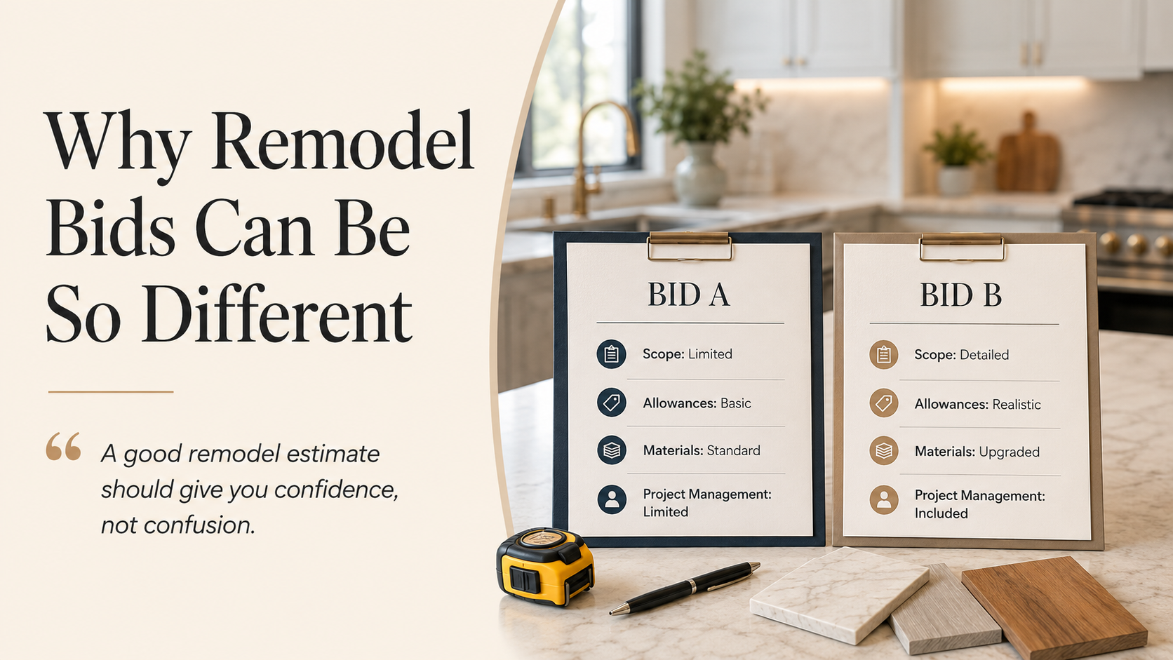 Why Two Remodel Bids Can Look So Different
