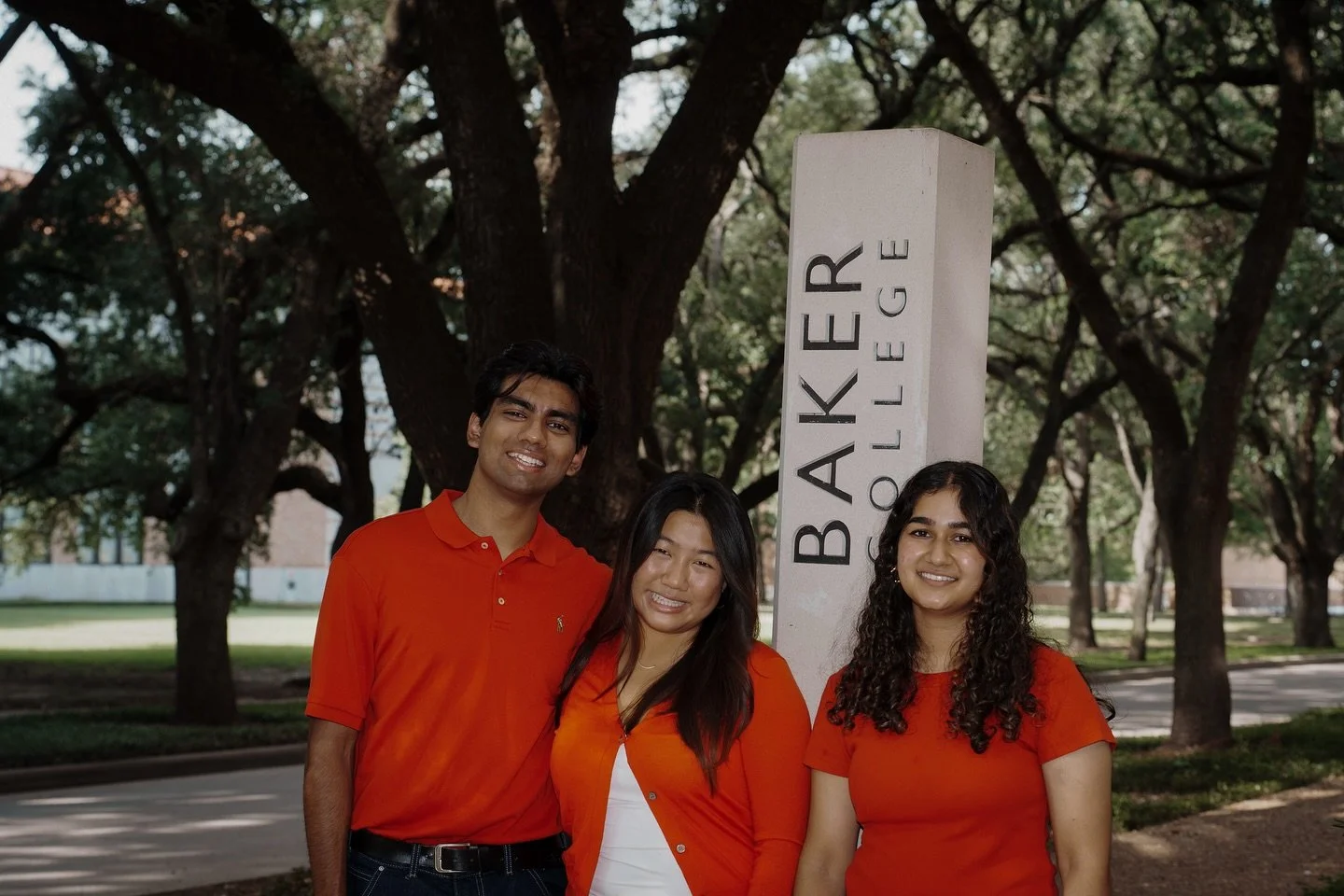 Hi New Students!!! Welcome to Rice, but most importantly, HELLCOME TO BAKER ❤️&zwj;🔥❤️&zwj;🔥❤️&zwj;🔥

We are SET (Shammas, Eman, and Tori), and we are your 2025 Baker O-Week Coordinators. We have spent the past couple months working so hard to ens