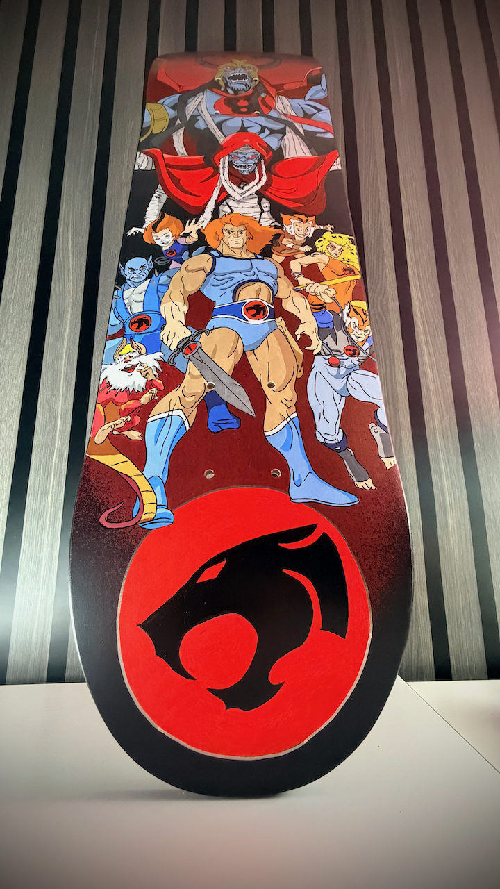 Thundercats 1 of 1 Custom UV Reactive Skateboard deck