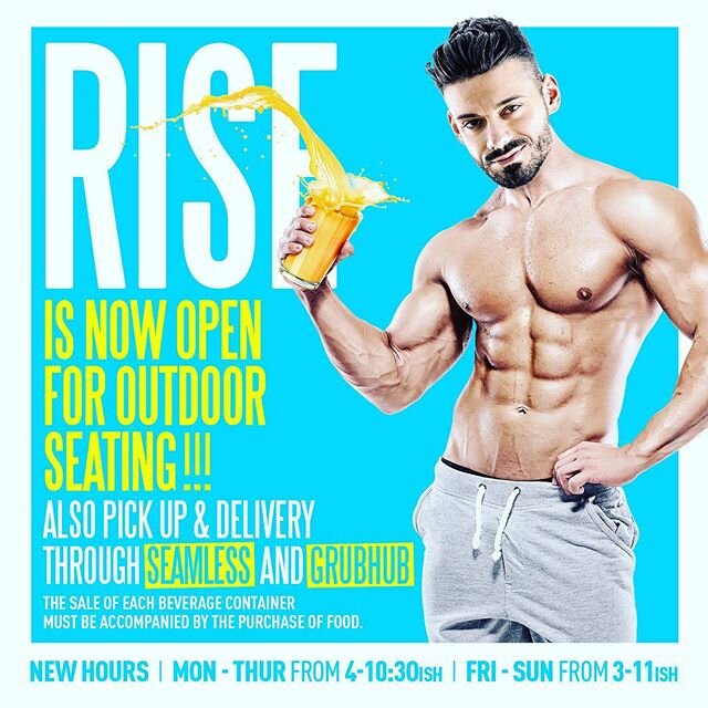 New Hours, Outdoor seating, Frozen watermelon Margaritas and Red Sangria 😜. Today at Rise. # pride #gay #frozendrinks #hellskitchen
