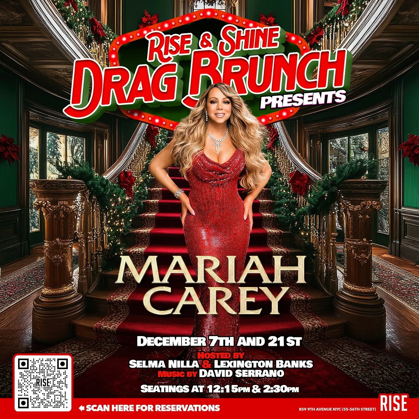 This weekend at Rise we have two special Drag Brunches! First on Saturday it&rsquo;s all things Mariah then on Sunday we are serving up your favorite Super Bowl halftime Divas! Get your reservations NOW in our bio! 

#gaynyc #gaybarnyc #gayclubnyc #n