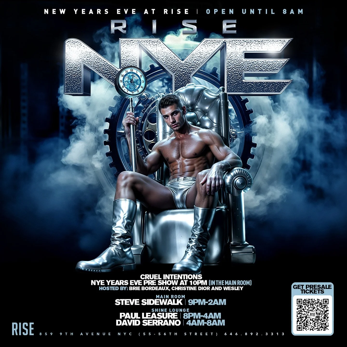 Get your tickets NOW for NYE at Rise! Very limited presale tickets on sale now and prices will increase at the door! Link in our bio! 

#gaynyc #gaybarnyc #gayclubnyc #nycgay #instagay #hellskitchennyc #nyenyc #nycnye