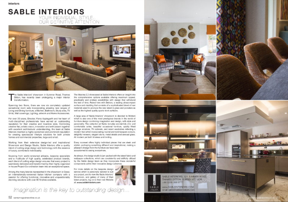 Surrey Magazine Sable Interiors I Luxury Interior Designer