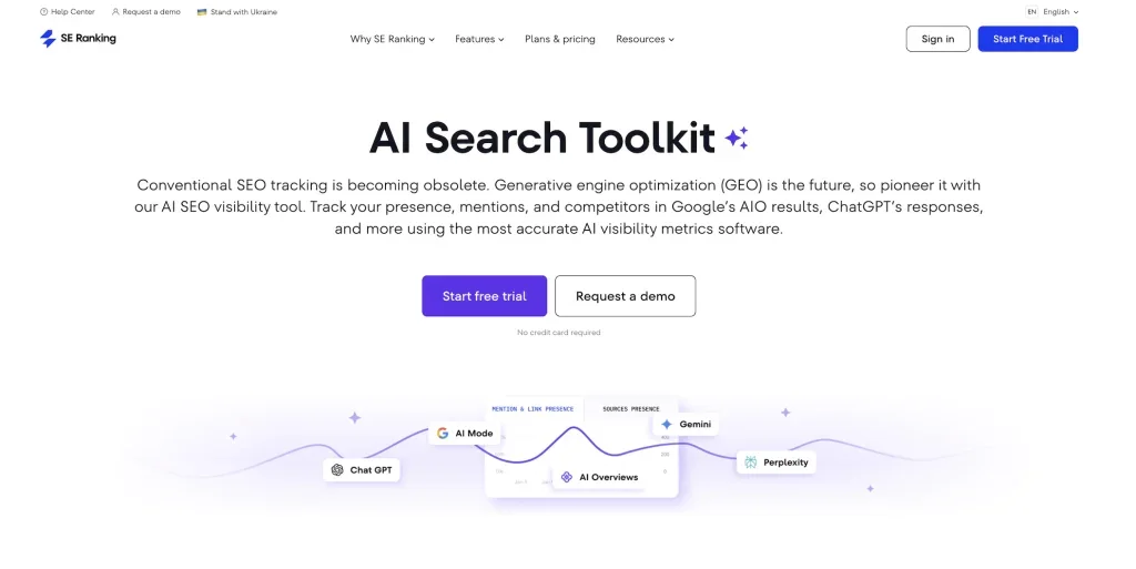 SE Ranking for AI Visibility Audits