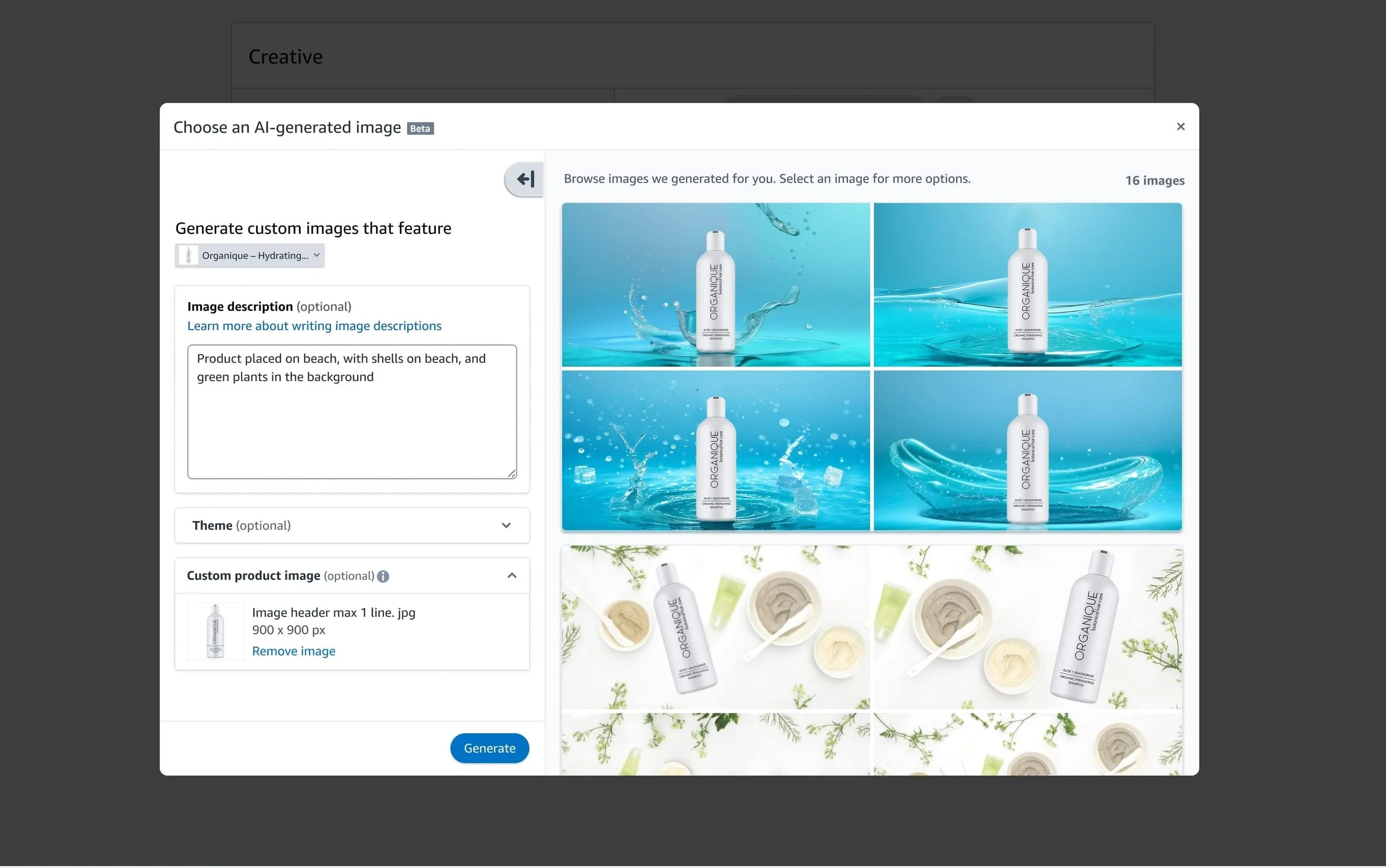 Leverage the power of artificial intelligence with image generation for Sponsored Brands