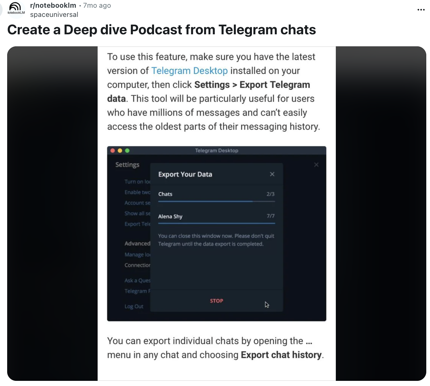 Automatically Send Telegram Messages Into NotebookLM