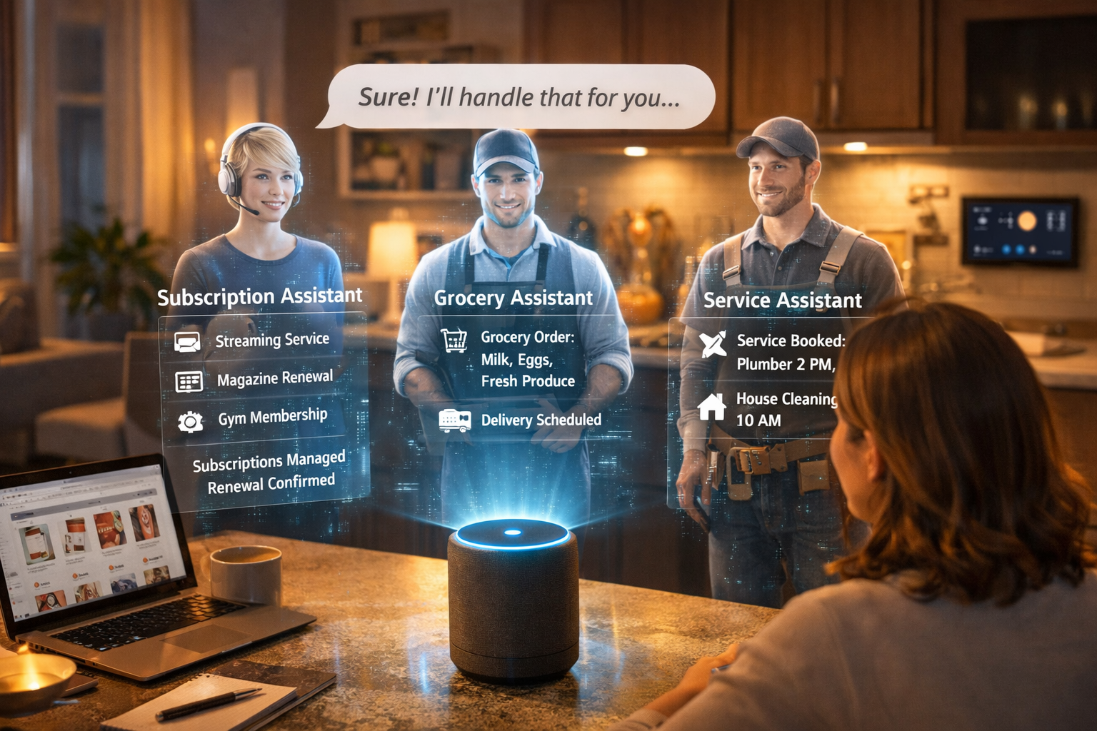 Multi-Agent Smart Home Environments: Orchestrating Commerce Through Voice-Driven Specialized AI Agents