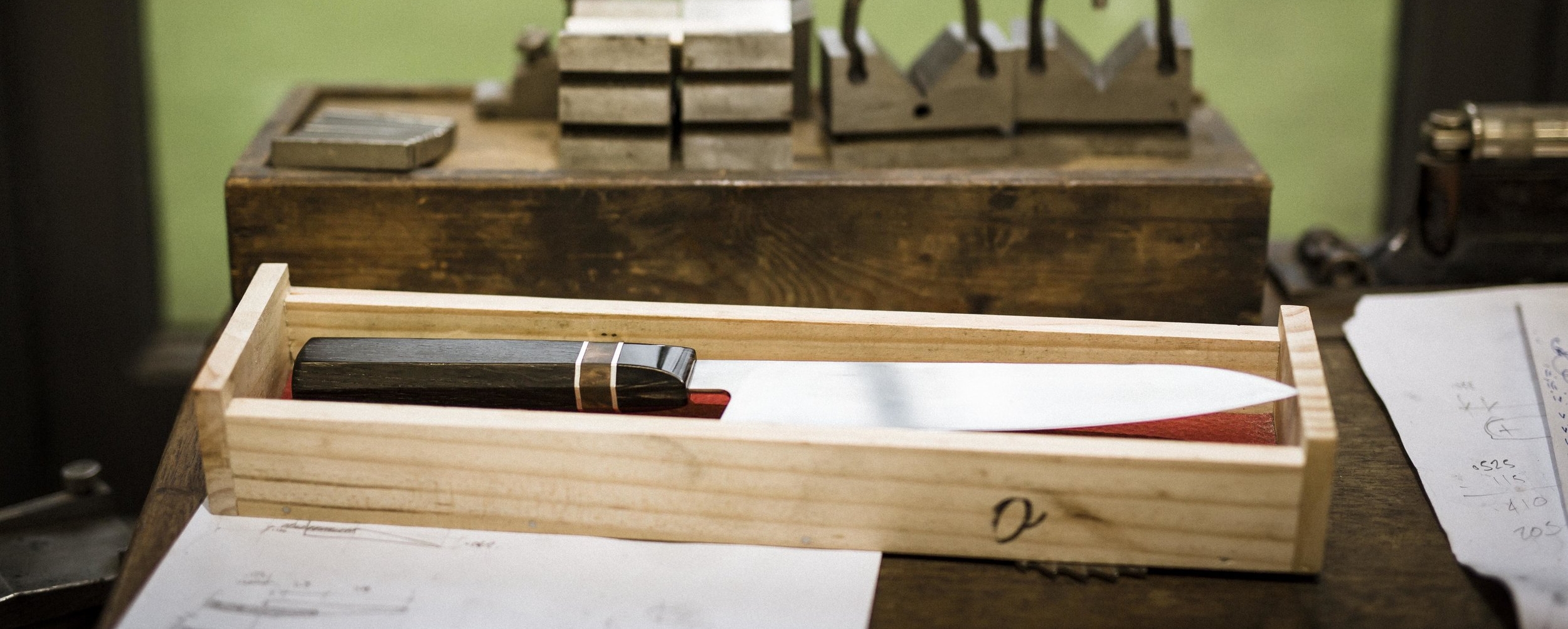 Gyuto in a presentation box