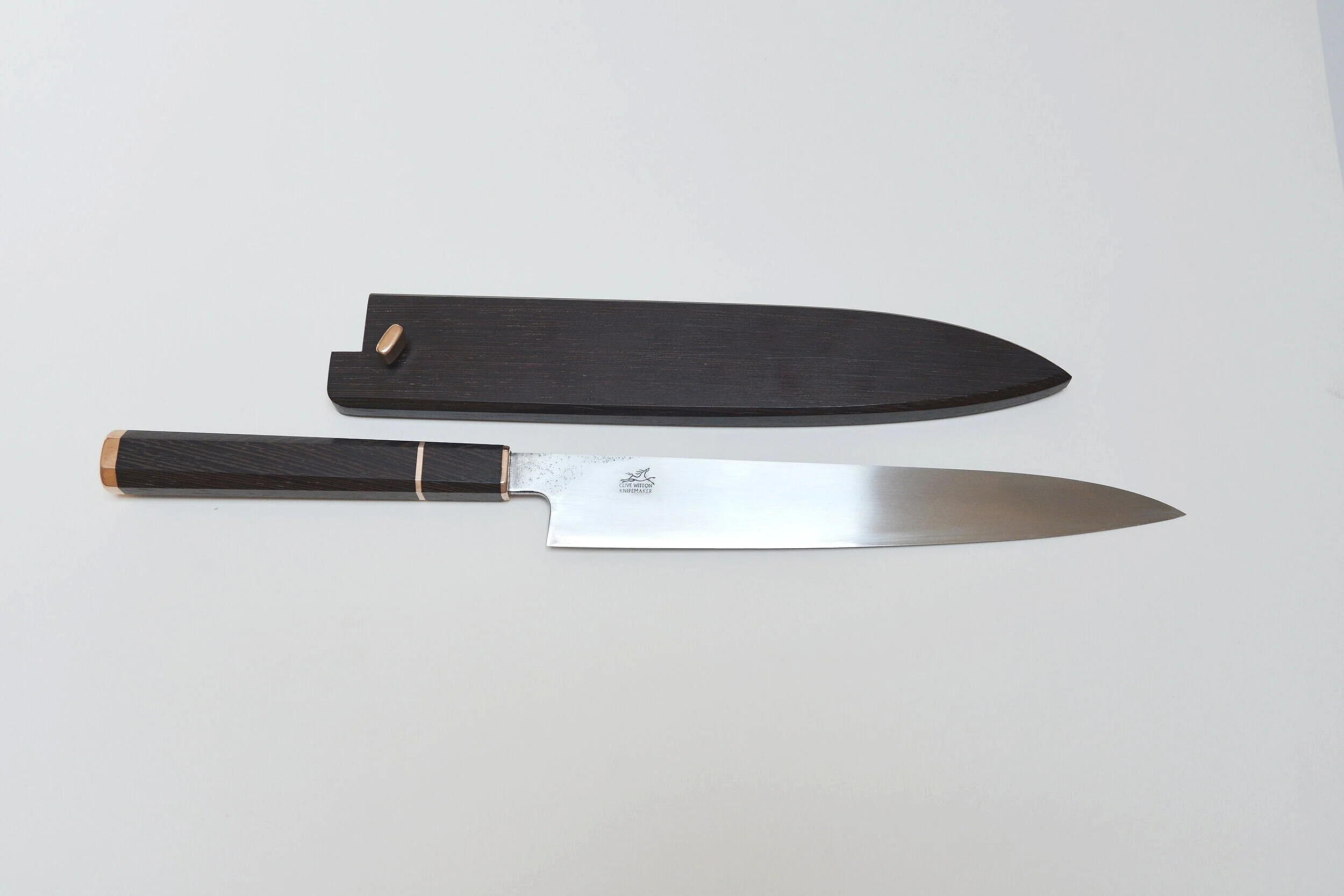 240mm GyutohikiThis Gyutohiki slicer was made from 14C28N cutlery steel; this is a super fined-grained steel made by Sandvik in Sandviken, Sweden. It is their best quality steel and has the optimized chemistry required for a top-grade knife steel to…