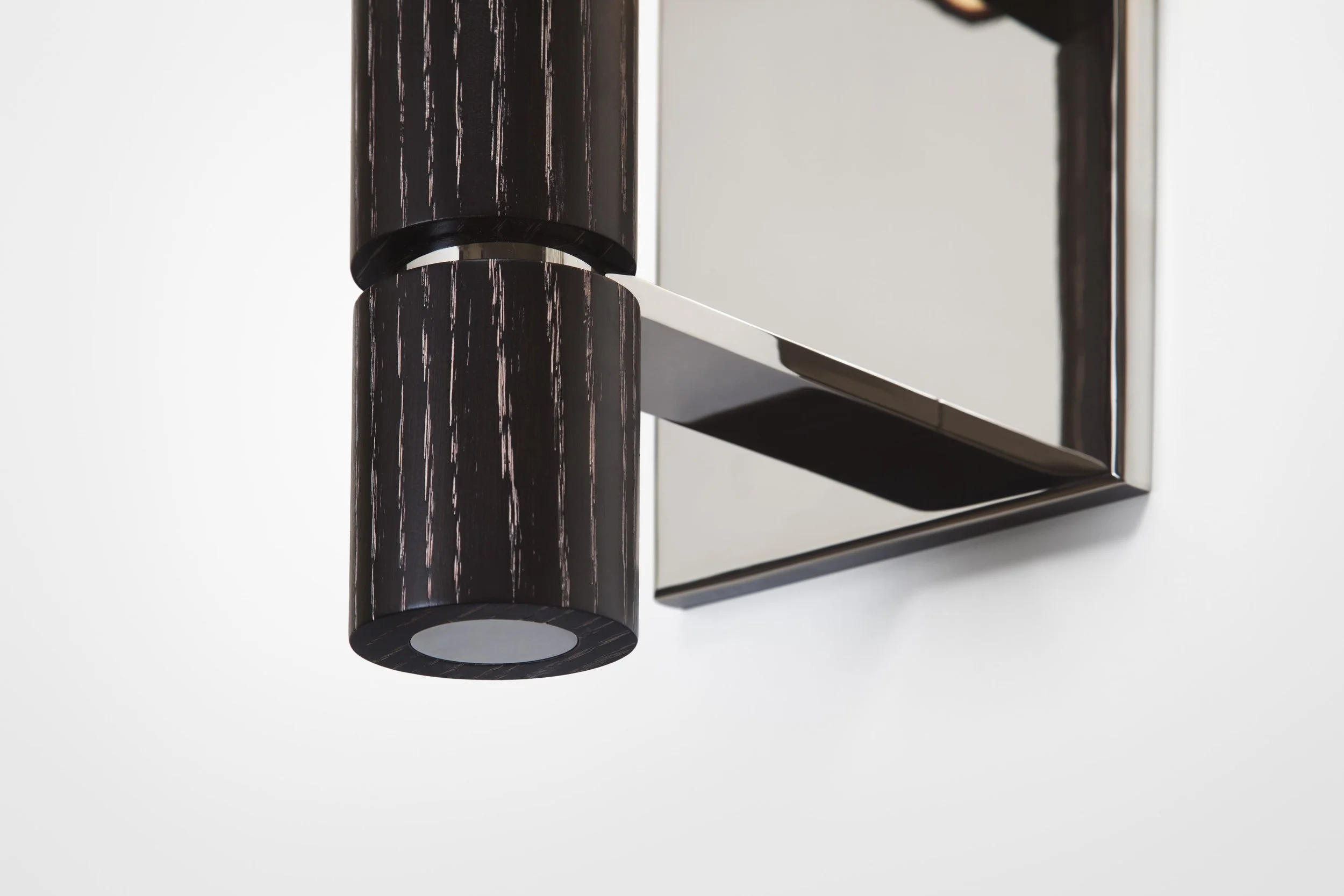 Island Wall Sconce with dark ceruse finish, bottom detail