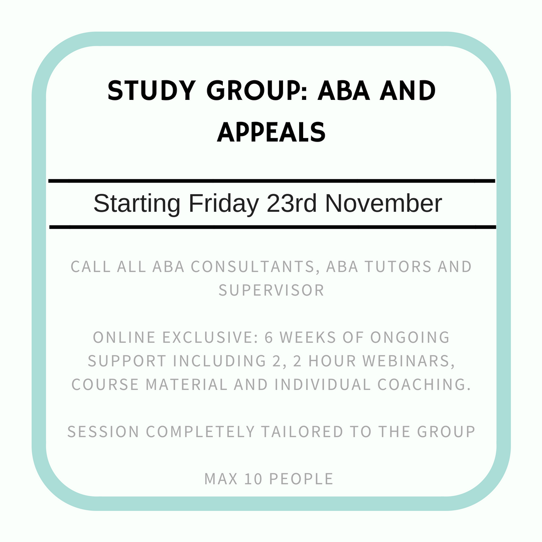 ABA Support with tribunals and EHCPs