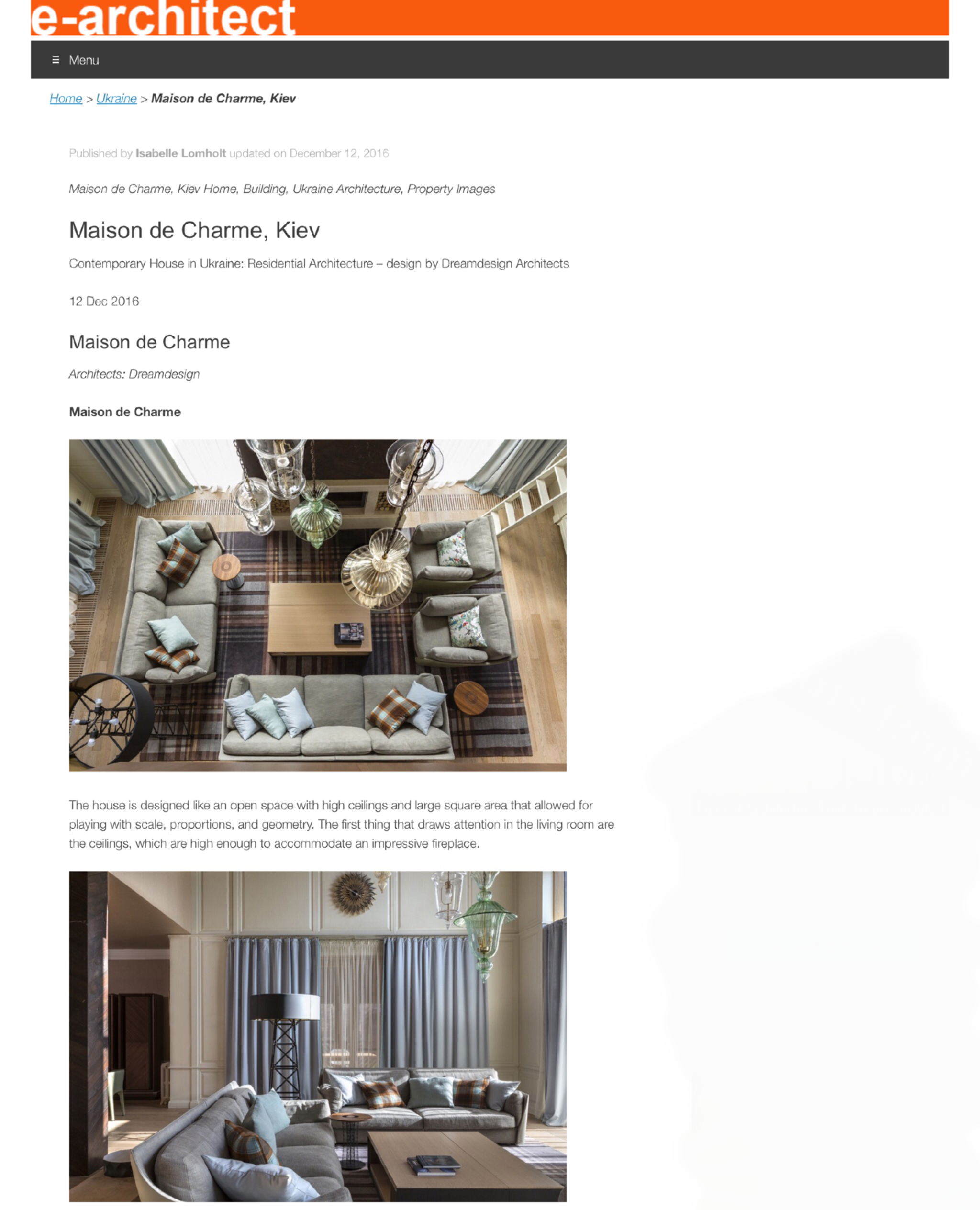 E-Architect: Maison de Charme, Kiev