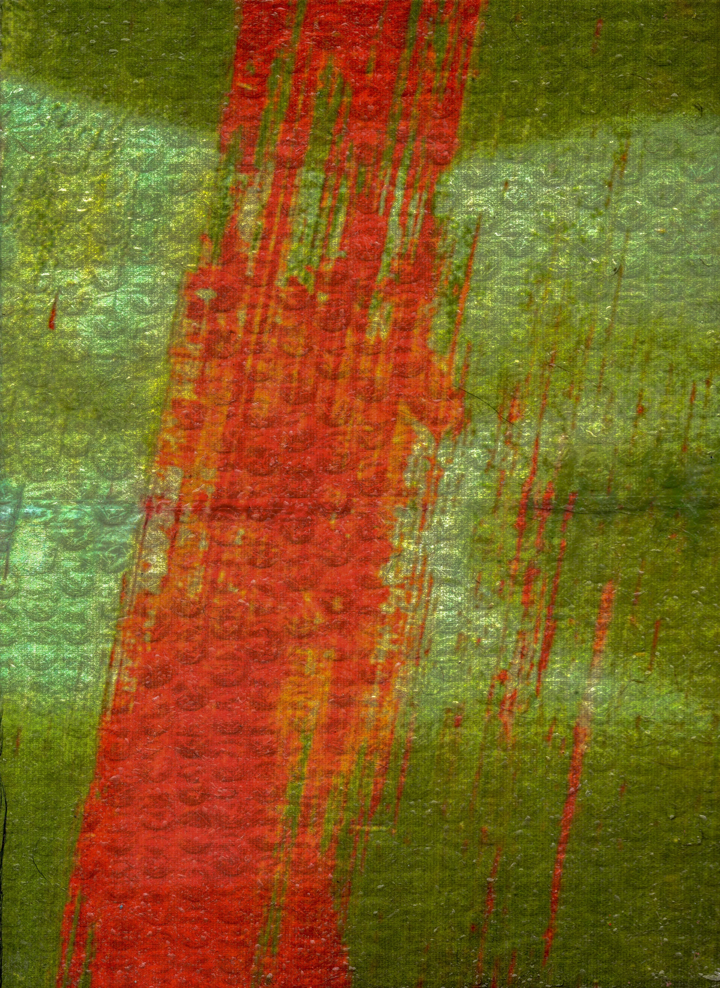 'bubble wrap & painting'