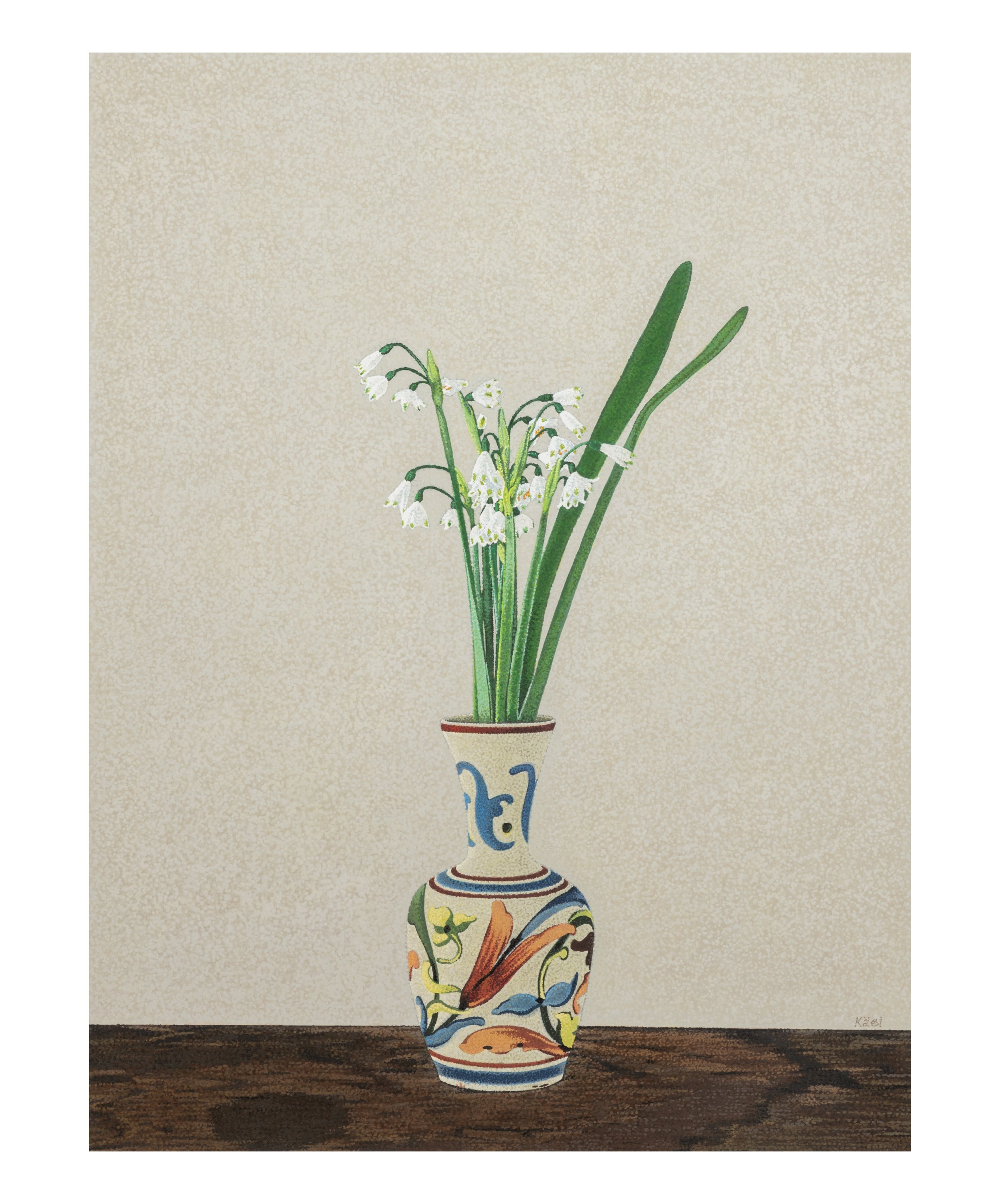 'Snowflake flowers in vase'