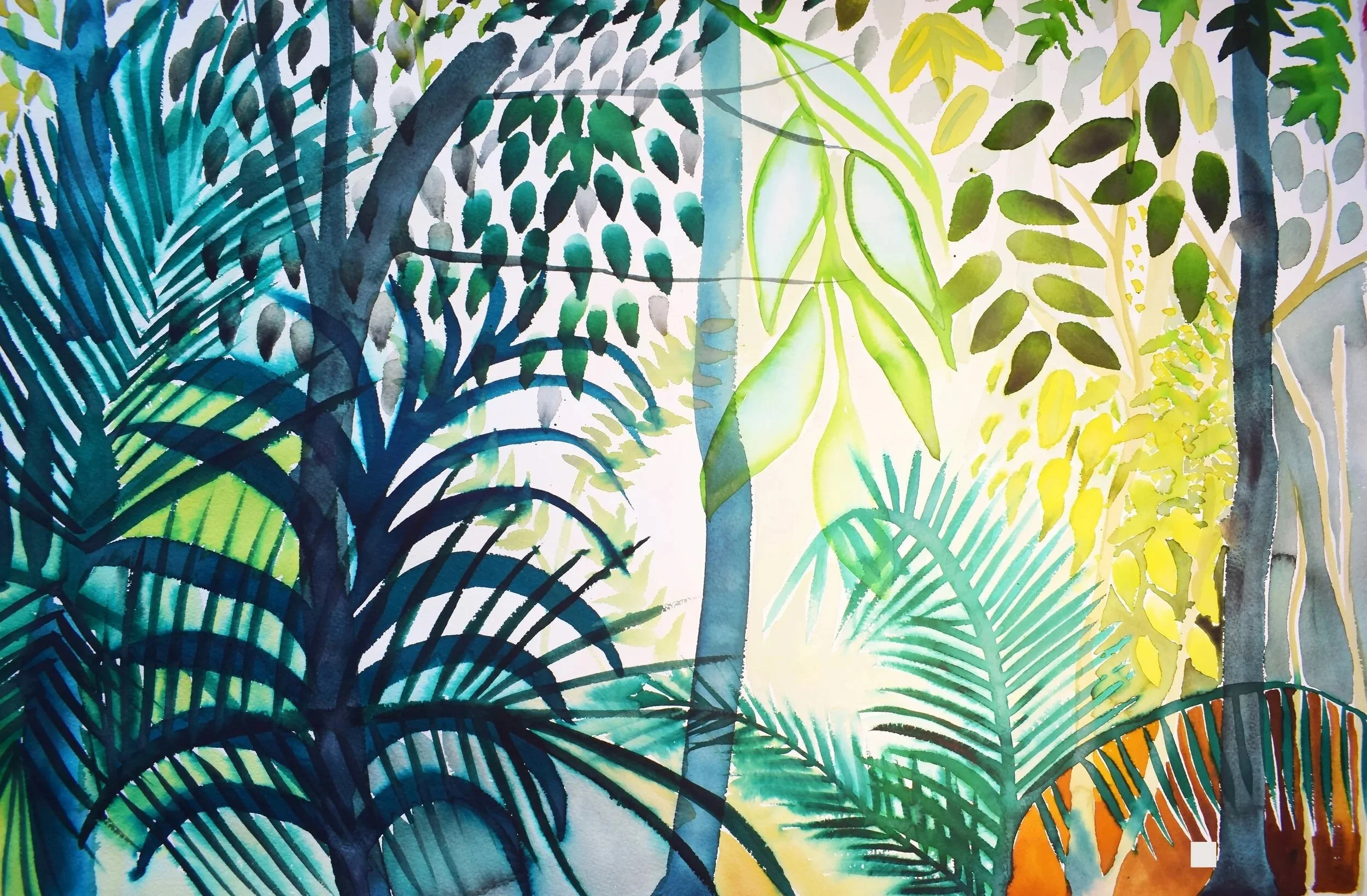  Cahuita Mangroves  Watercolour on Arches paper  84cm x 64cm   Held in a private collection in London   