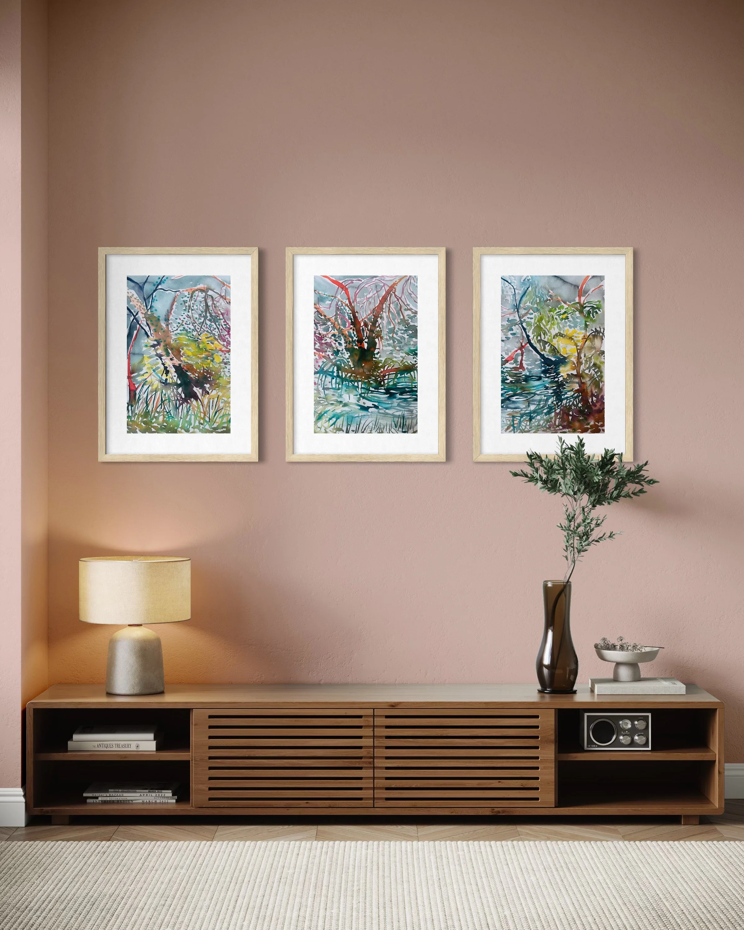 Refreshing Rain Tryptych