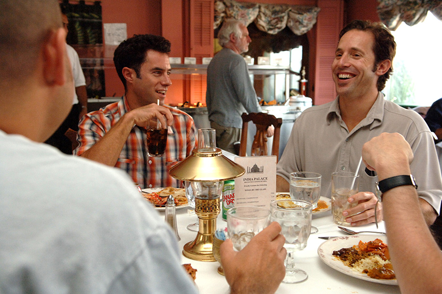 Josh Felser taking a new employee out to lunch at their local Indian restaurant in Sausalito (just north of San Francisco).