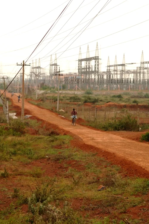 A major electrical hub, 50kms outside Chennai. Power (or lack of) is a major issue in India.