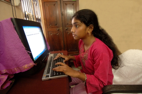 12-year-old Selvi, a schoolgirl in the Chennai suburb of KK Nagar, is part of the pilot scheme being run by Novatium - Selvi once got 100 out of 100 in a project on social science where she used the internet to research the project.