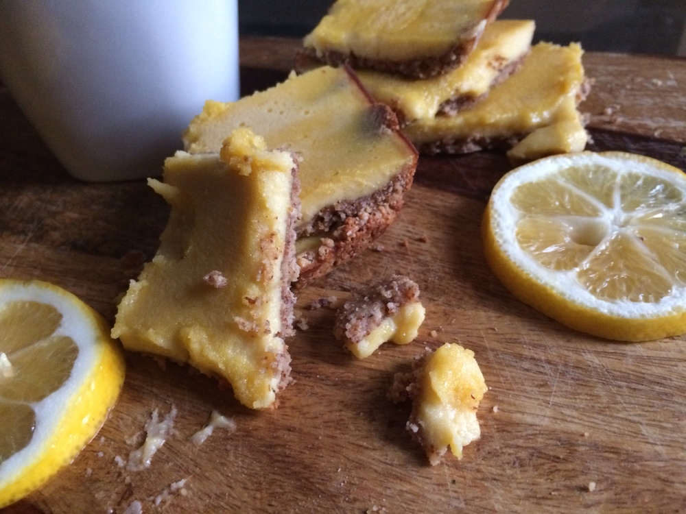 This photo of my Paleo Lemon Bars was taken with the iPhone about 3 inches away from the bars themselves. 