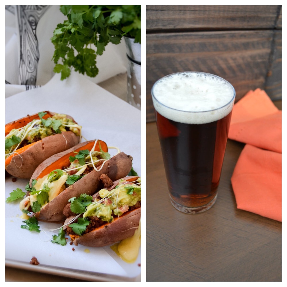 Southwestern Stuffed Sweet Potatoes with Negro Modela