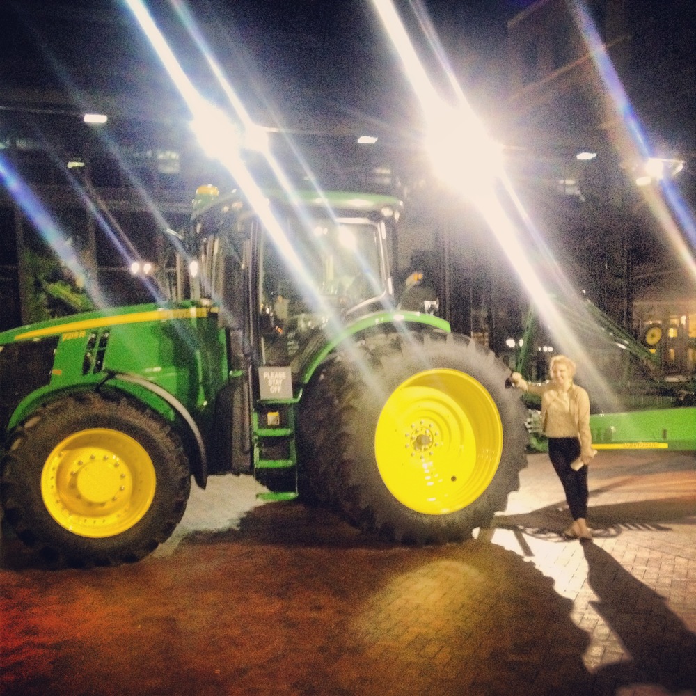 I realize this is a tractor, not a combine, but I still think this is a nice moment. ;)