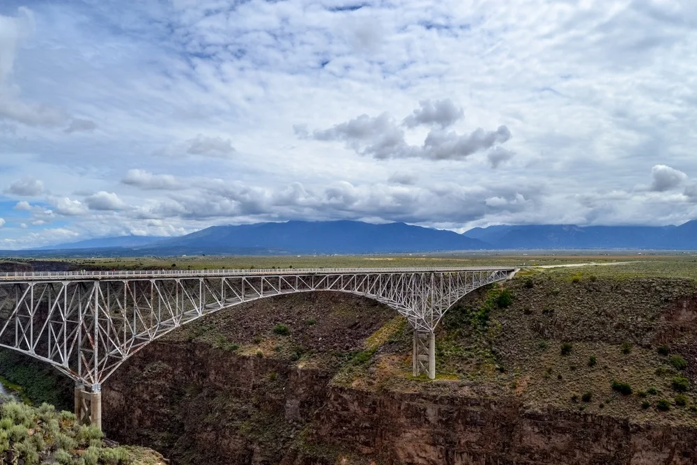 The Rio Grande River Gorge Bridge outside of Taos, New Mexico