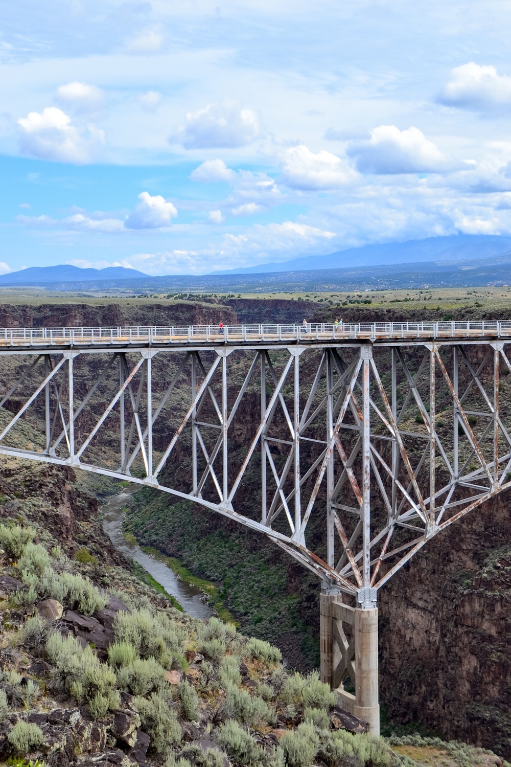 The Rio Grande River Gorge Bridge outside of Taos, New Mexico