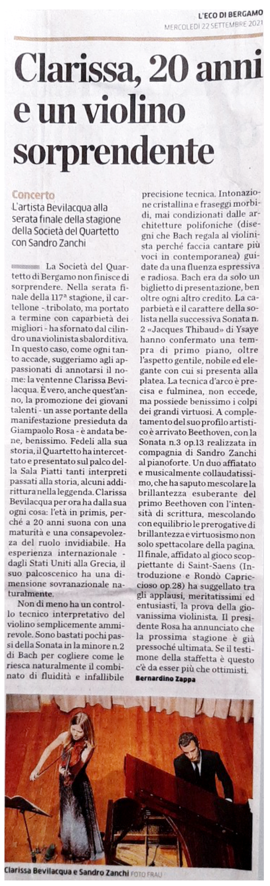 REVIEWS | L'Eco di Bergamo